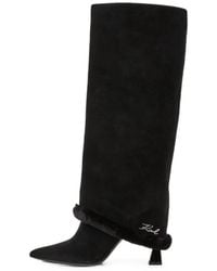KARL LAGERFELD - Debutante Fold-Down High-Leg Boots - Lyst
