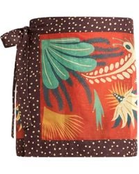 Etro - X Tabby Booth Cotton Cover-Up Mini Skirt With Placed Print - Lyst