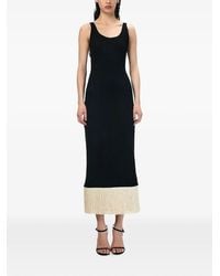 ANDRA ANDREESCU - Fringe-Trim Sleeveless Midi Dress - Lyst