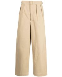 Bode - Pleat-detailing Cotton Trousers - Lyst
