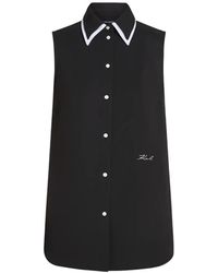 KARL LAGERFELD - Sleeveless Blouse - Lyst