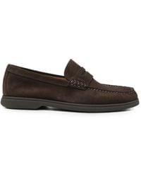 BOSS - Suede Slip-On Loafers - Lyst