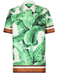 Dolce & Gabbana - Camisa con hojas estampadas - Lyst
