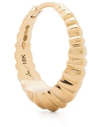 Lizzie Mandler - 18Kt Fluted Crescent Single Huggie Earring - Lyst