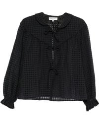 Stine Goya - Gingham Tie-Fastening Blouse - Lyst