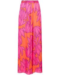 Nissa - Pantalones anchos con estampado floral - Lyst