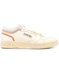 Autry - "Medium Way Sup Vintage" Leather Sneakers Shoes - Lyst