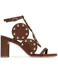 Bernardo - New Moon Studded Heeled Sandals - Lyst