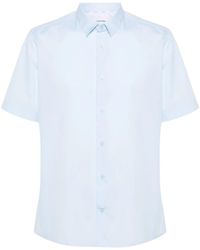 Calvin Klein - Monogram-Embroidered Cotton Shirt - Lyst