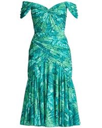 Tadashi Shoji - Floral-Print Off-Shoulder Midi Dress - Lyst