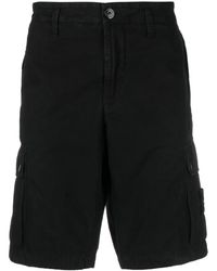 Stone Island - Logo-appliquéd Cotton Drawstring Shorts - Lyst