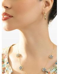 Tanya Farah - 18K Sapphire Hoop Earrings - Lyst