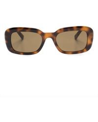 Saint Laurent - Tortoiseshell-Effect Rectangle-Frame Sunglasses - Lyst