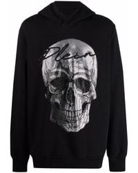 Philipp Plein - Crystal-Embellished Skull Hoodie - Lyst