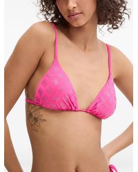 Guess - Logo-Print Triangle Bikini - Lyst
