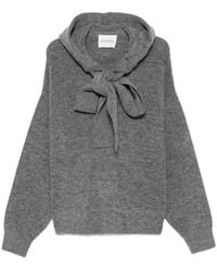 Closed - Bow-Detail Knitted Hoodie - Lyst