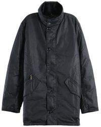 Barbour - Veste En Coton Ciré À Col Montant Powell - Lyst