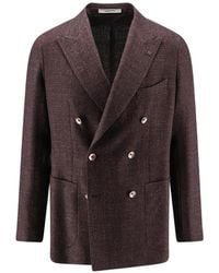 Tagliatore - Double-Breasted Peaked-Lapel Blazer - Lyst