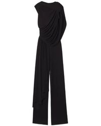 Lanvin - Draped Asymmetric Jumpsuit - Lyst