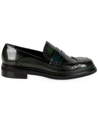 Napoleoni - Mocassins Bianca En Cuir À Détails Façon Richelieus - Lyst