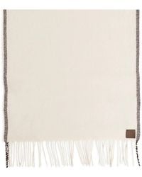 Eleventy - Fringed Logo-Patch Scarf - Lyst