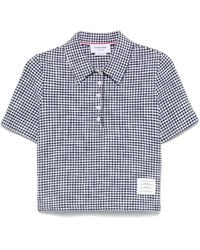Thom Browne - Tweed-Poloshirt Mit Vichy-Karo - Lyst