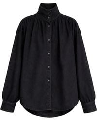 IRO - Fenyra Gathered Denim Jacket - Lyst