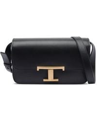 Tod's - T-Logo Calfskin Cross Body Bag - Lyst
