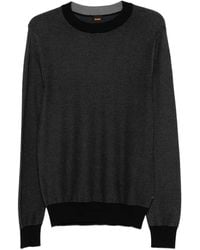 BOSS - Textured Crew-Neck Sweater - Lyst
