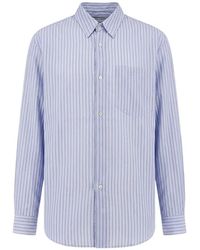 Tonywack - Striped-Motif Pointed-Collar Shirt - Lyst