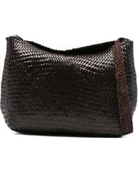 Dragon Diffusion - Santa Marta Geweven Leren Schoudertas - Lyst