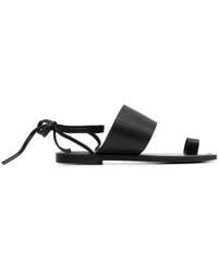 Rodebjer - Single Toe-strap Leather Sandals - Lyst