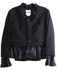 Noir Kei Ninomiya - Ruffled-Trim Wool Jacket - Lyst