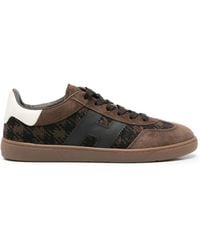 Hogan - Cool Suede Houndstooth Sneakers - Lyst