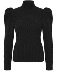 Rebecca Vallance - Ebba Cable-Knit Turtleneck Sweater - Lyst