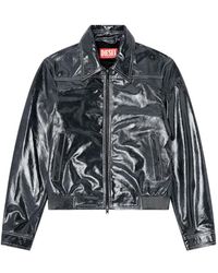 DIESEL - Patent Leather Jacket - Lyst
