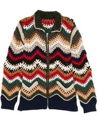 Sacai - Mix-Crochet Knitted Blouson - Lyst