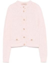 Twinset - Cardigan Con Bottoni Con Logo - Lyst