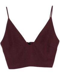 Jil Sander - V-Neck Crop Top - Lyst