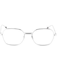 Thom Browne - Eckige Titatnium Brille - Lyst