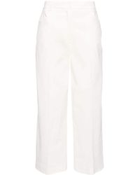 Pinko - Protesilao Linen Blend Cropped Trousers - Lyst