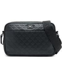 Emporio Armani - Logo-Debossed Messenger Bag - Lyst