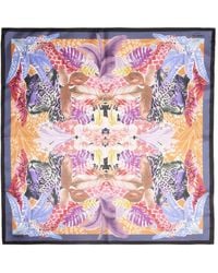 Lancel - Jungle Print Silk Scarf - Lyst