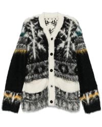 Sacai - Patterned Pocket Cardigan - Lyst