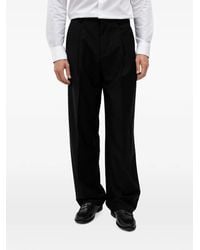 HUGO - Pleated Straight-Leg Trousers - Lyst