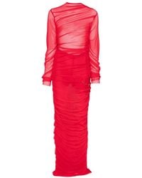 Atu Body Couture - Ruched Bead-Embellished Maxi Dress - Lyst