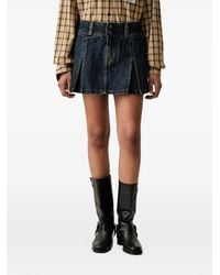 Levi's - Pleated-Detail Mini Skirt - Lyst