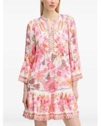 Hale Bob - Benilde Charmeuse Floral-Print Mini Dress - Lyst