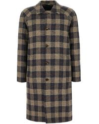 KIRED - Checked Wool Reversible Coat - Lyst