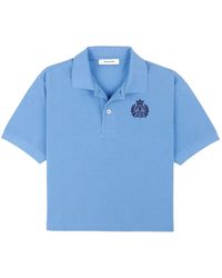 Sporty & Rich - H&W Crest Embroidered Polo Shirt - Lyst